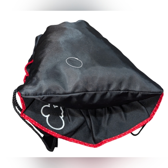 DisneyParks Minnie Mouse Ear/Red White Polka Dot Bow Ruffled Drawstring Backpack - Picture 11 of 15